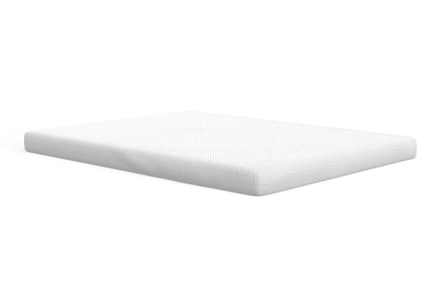6 inch White mattress on a white background. Queen size