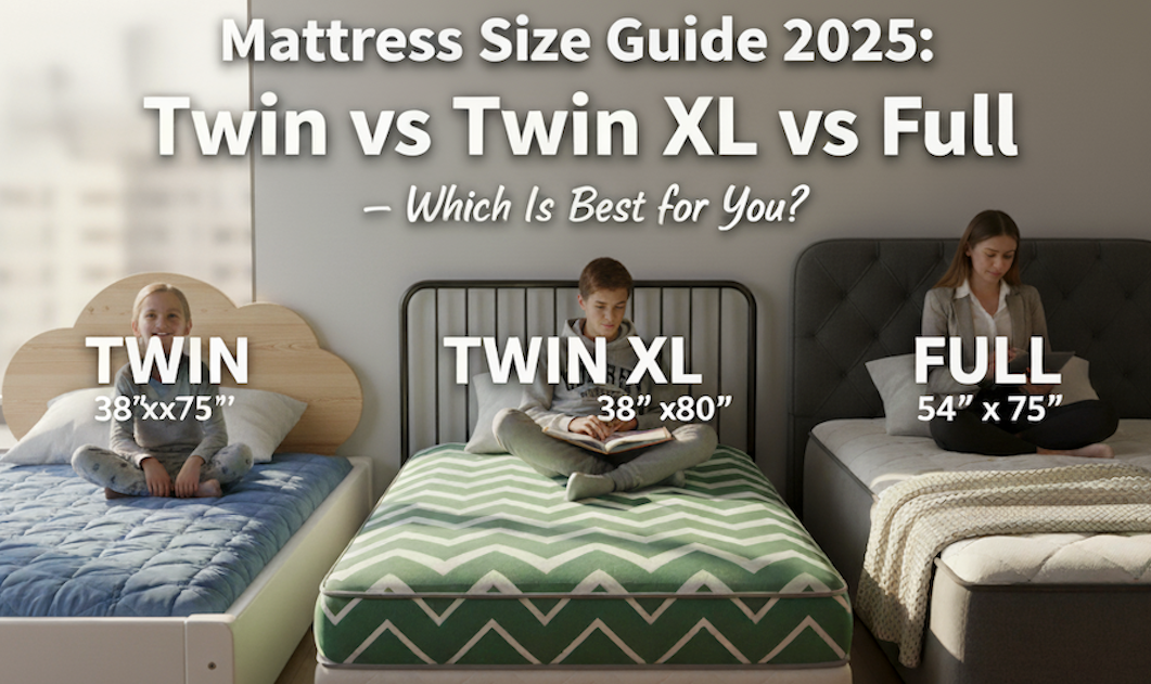 Mattress Size Guide 2025: Twin vs Twin XL vs Full - Which Is Best for You?