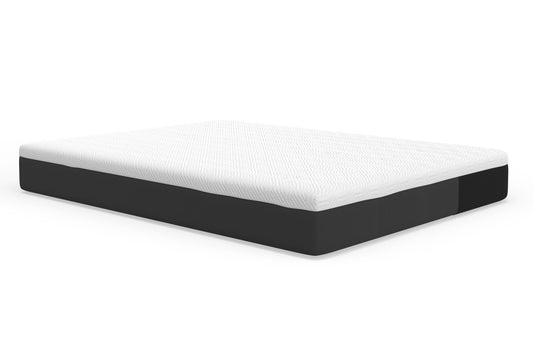 10 in medium memory foam mattress queen size with white background 