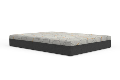 12 inch gray copper Mattress on a white background. queen size