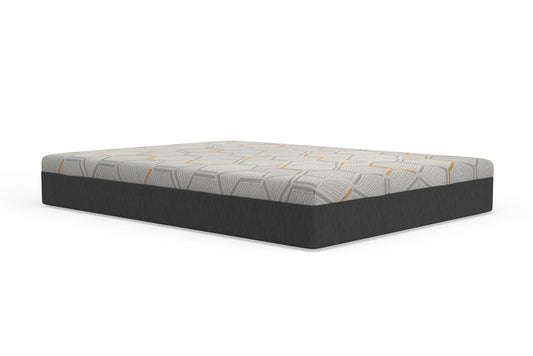 12 inch gray copper Mattress on a white background. queen size