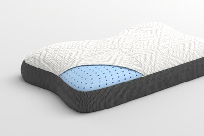 Close-up of The Haven Cooling Shoulder pillow for side sleepers