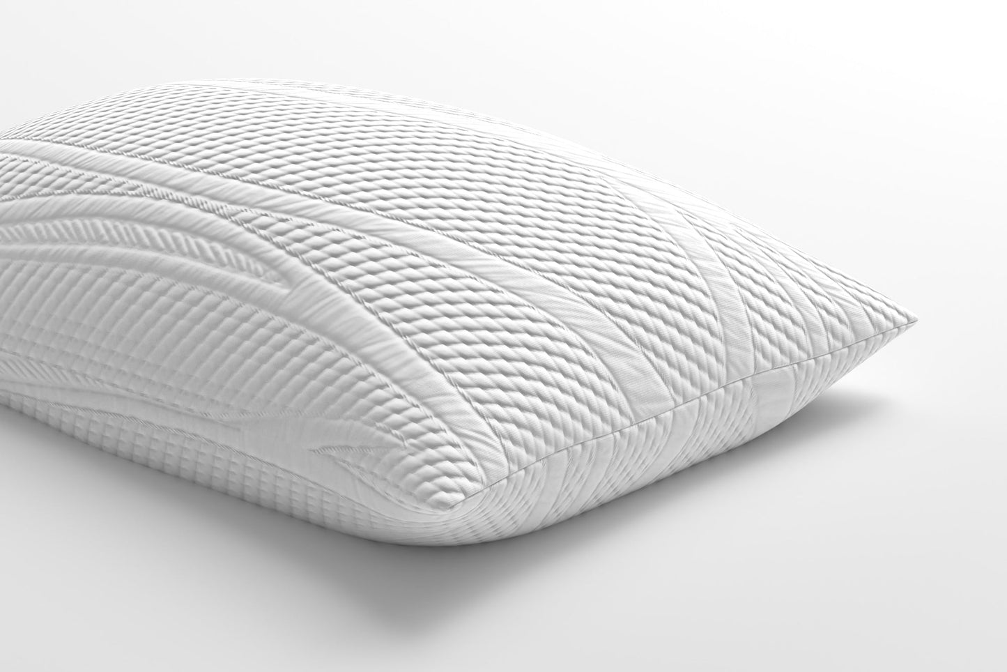 Angled view of Owen Holmes Essentials Pillow showing plush shape and quilted texture