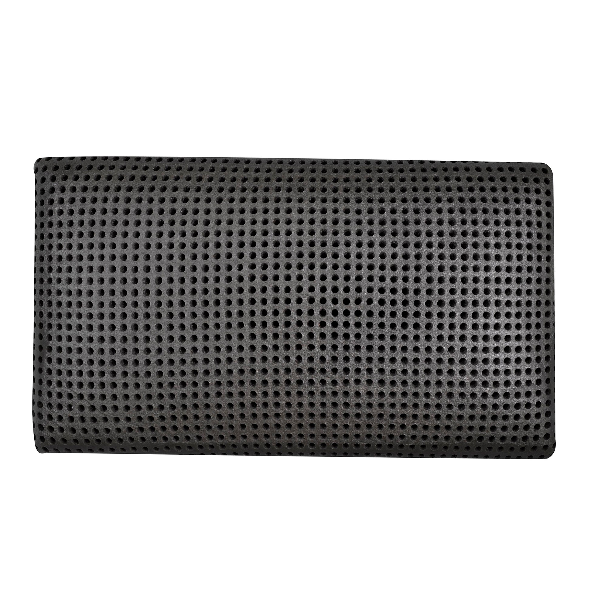 Black perforated Bamboo Charcoal pillow on a white background