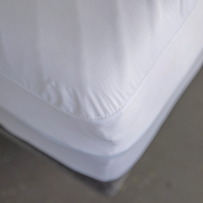 Close-up image of a Mattress protector made with Rayon / Bamboo fabric Queen size mattress