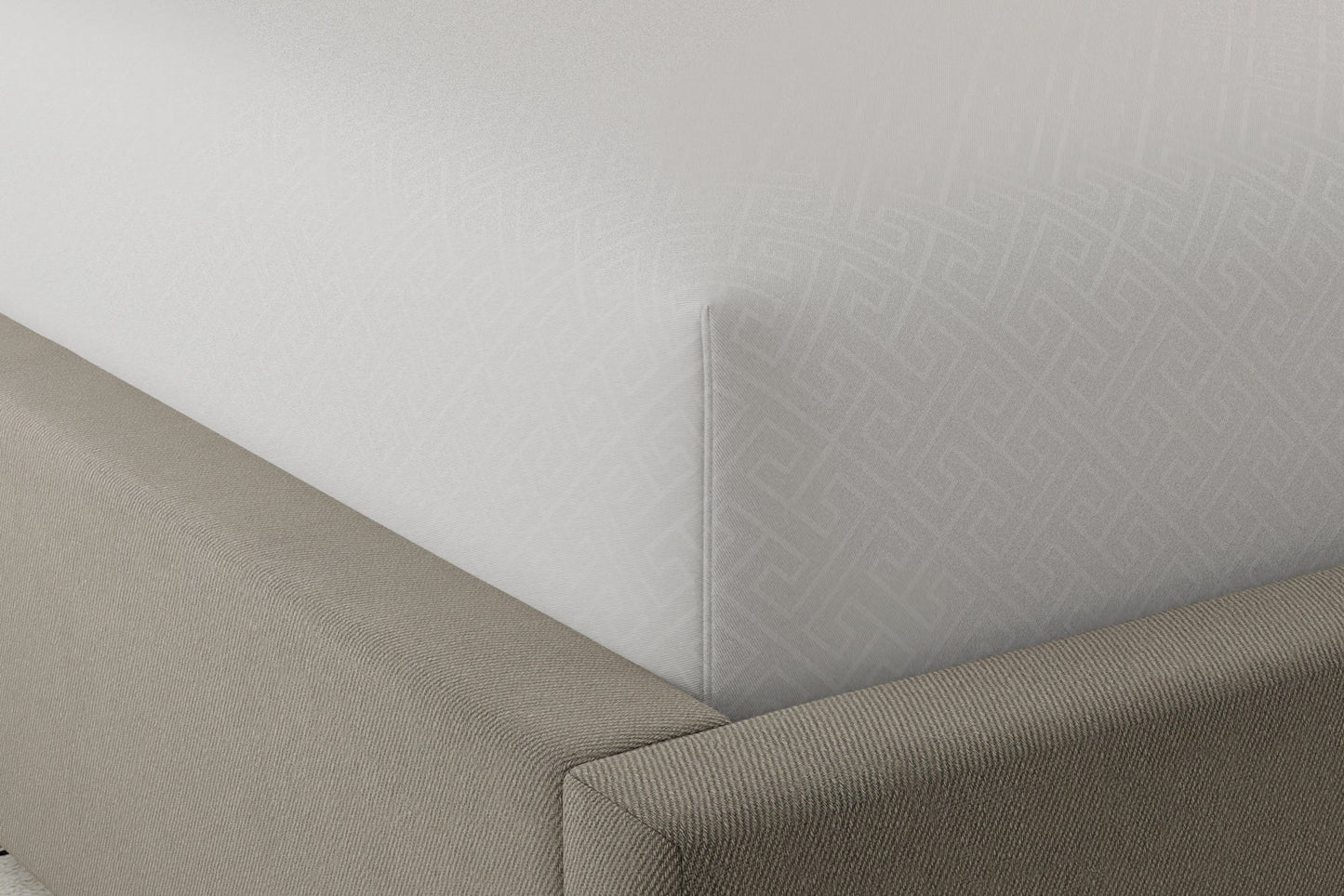 Close-up of pattern on mattress protector called Fresh. Queen Size