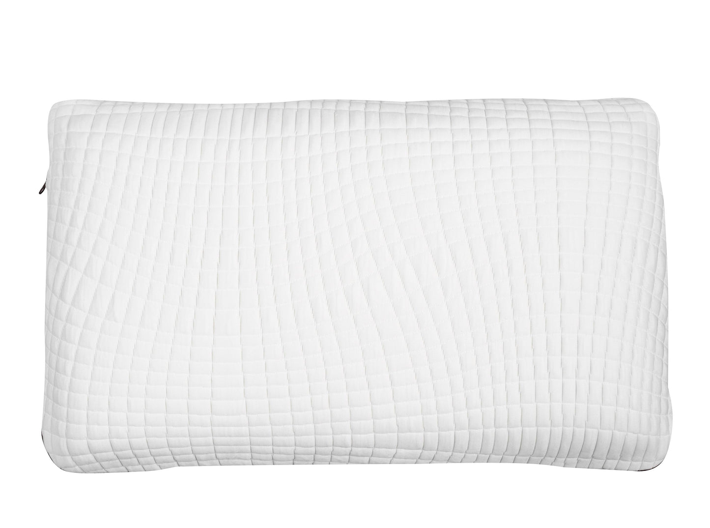 White pillow with a textured pattern on a white background. Memory Foam Copper-infused Pillow