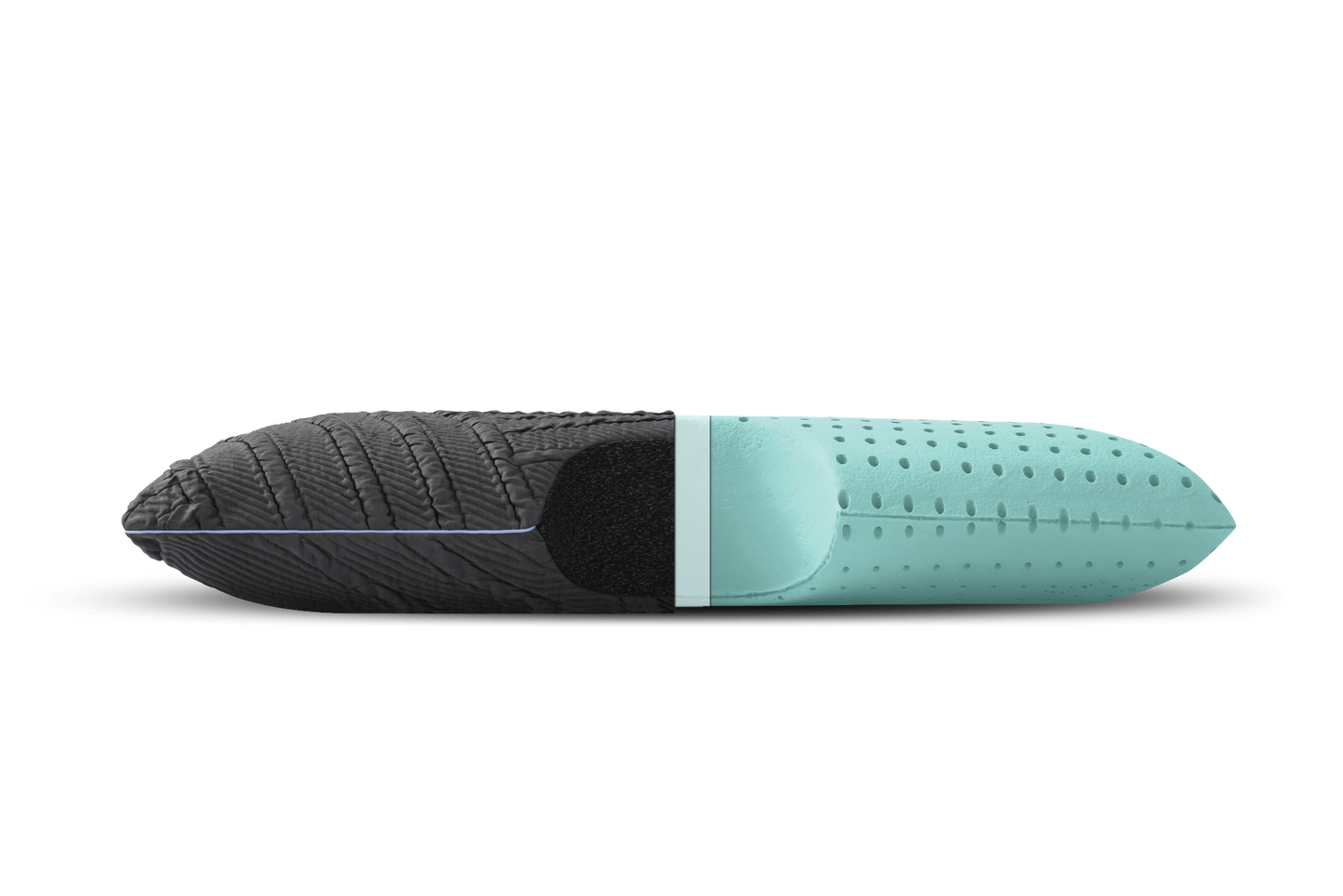 PowerCool shoulder pillow king size with cooling memory foam core cutaway for airflow and pressure relief