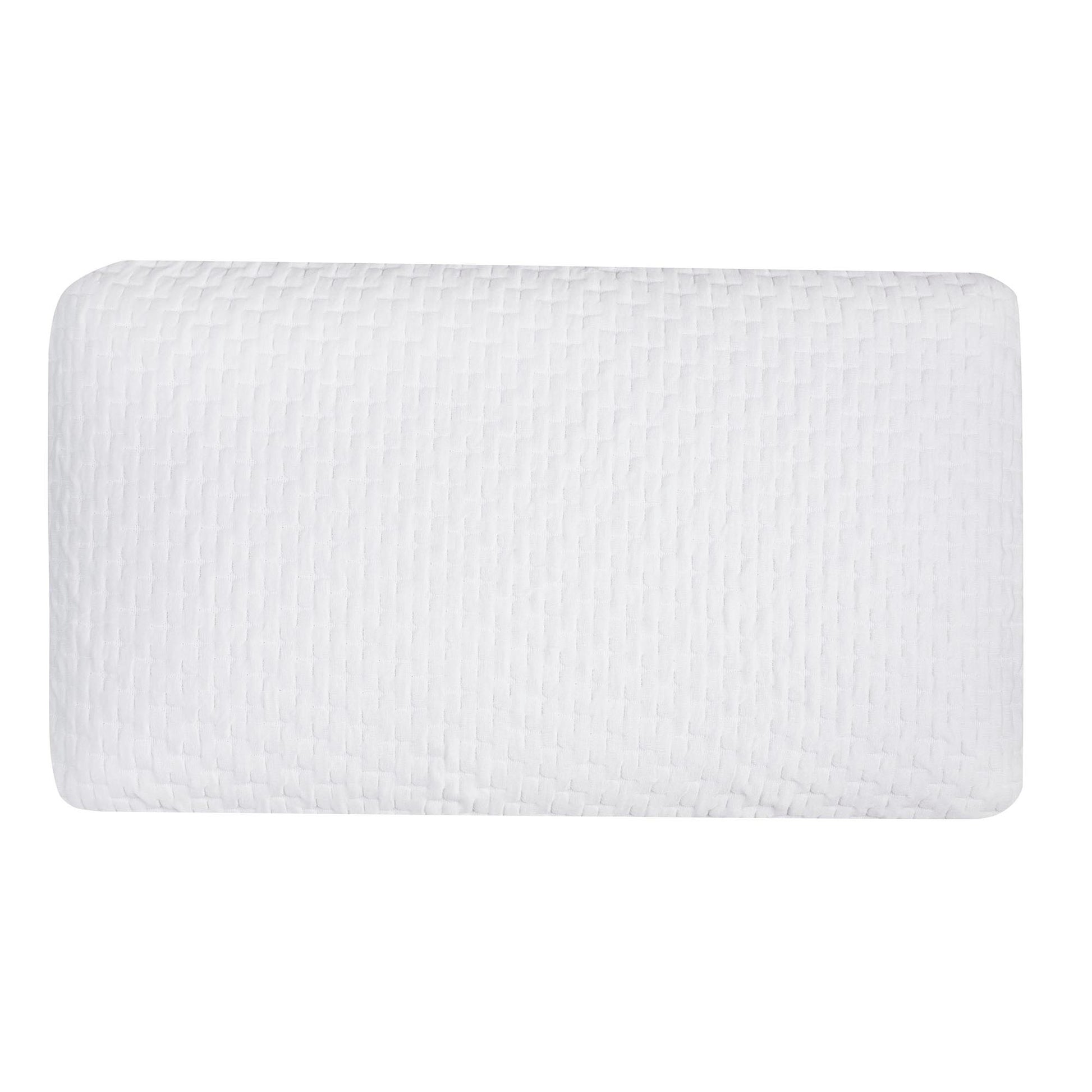 Memory gel foam pillow-white cover pillow on a white background