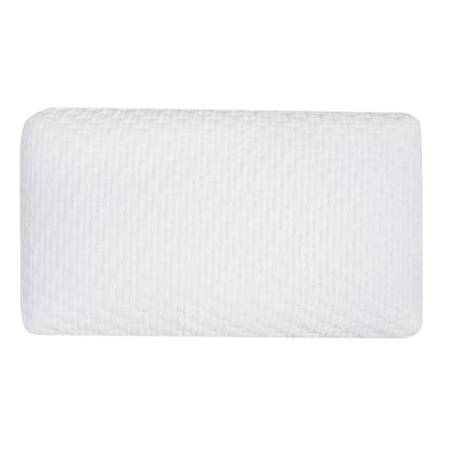Memory gel foam pillow-white cover pillow on a white background